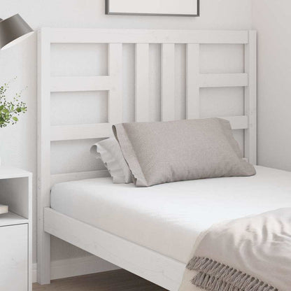 Testiera per Letto Bianca 106x4x100 cm Legno Massello di Pino | homemem39