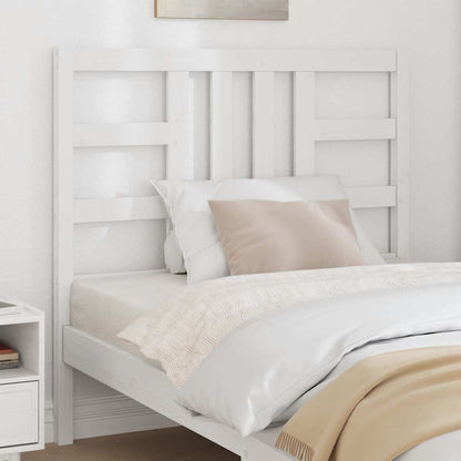 Testiera per Letto Bianca 106x4x100 cm Legno Massello di Pino