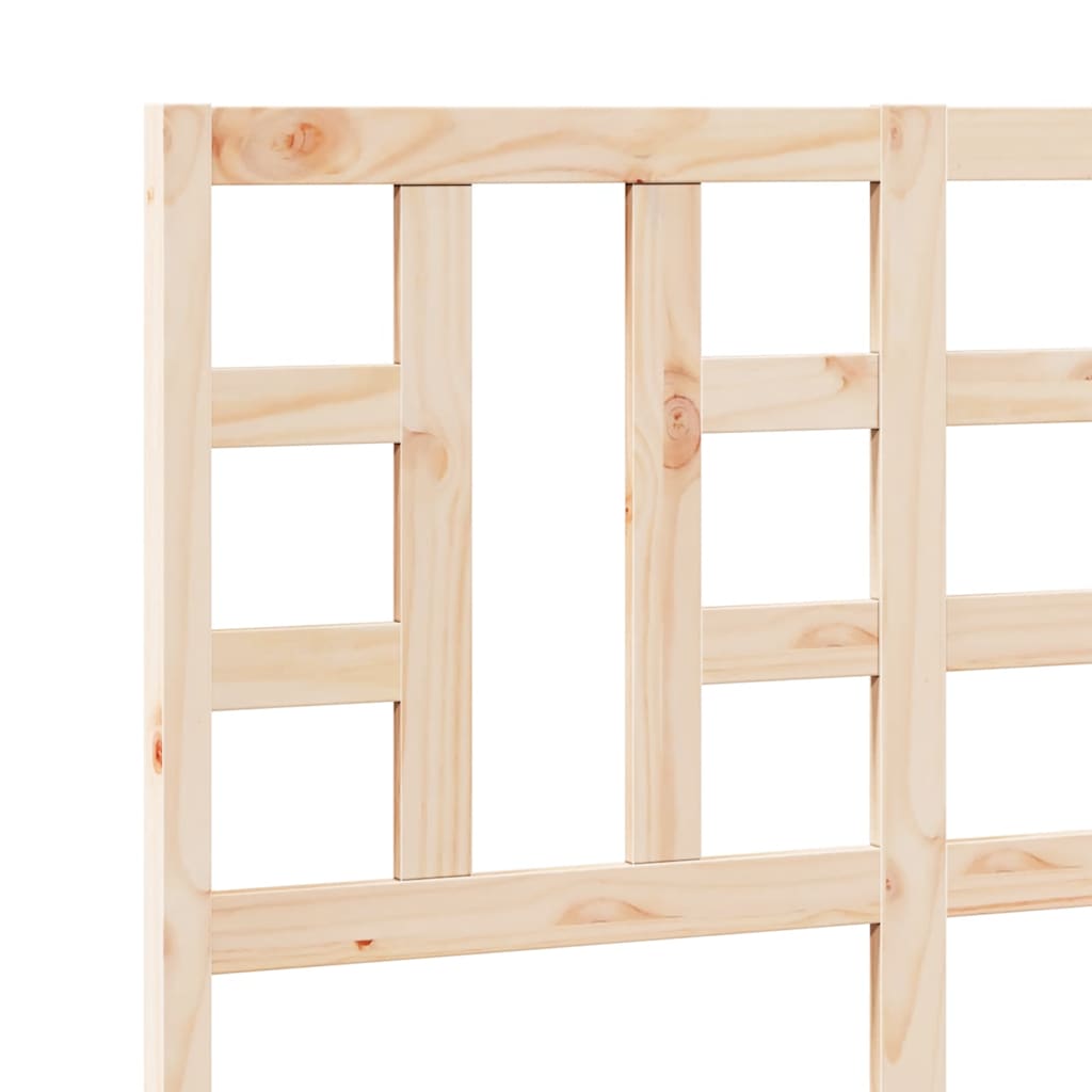 Testiera per Letto 126x4x100 cm in Legno Massello di Pino