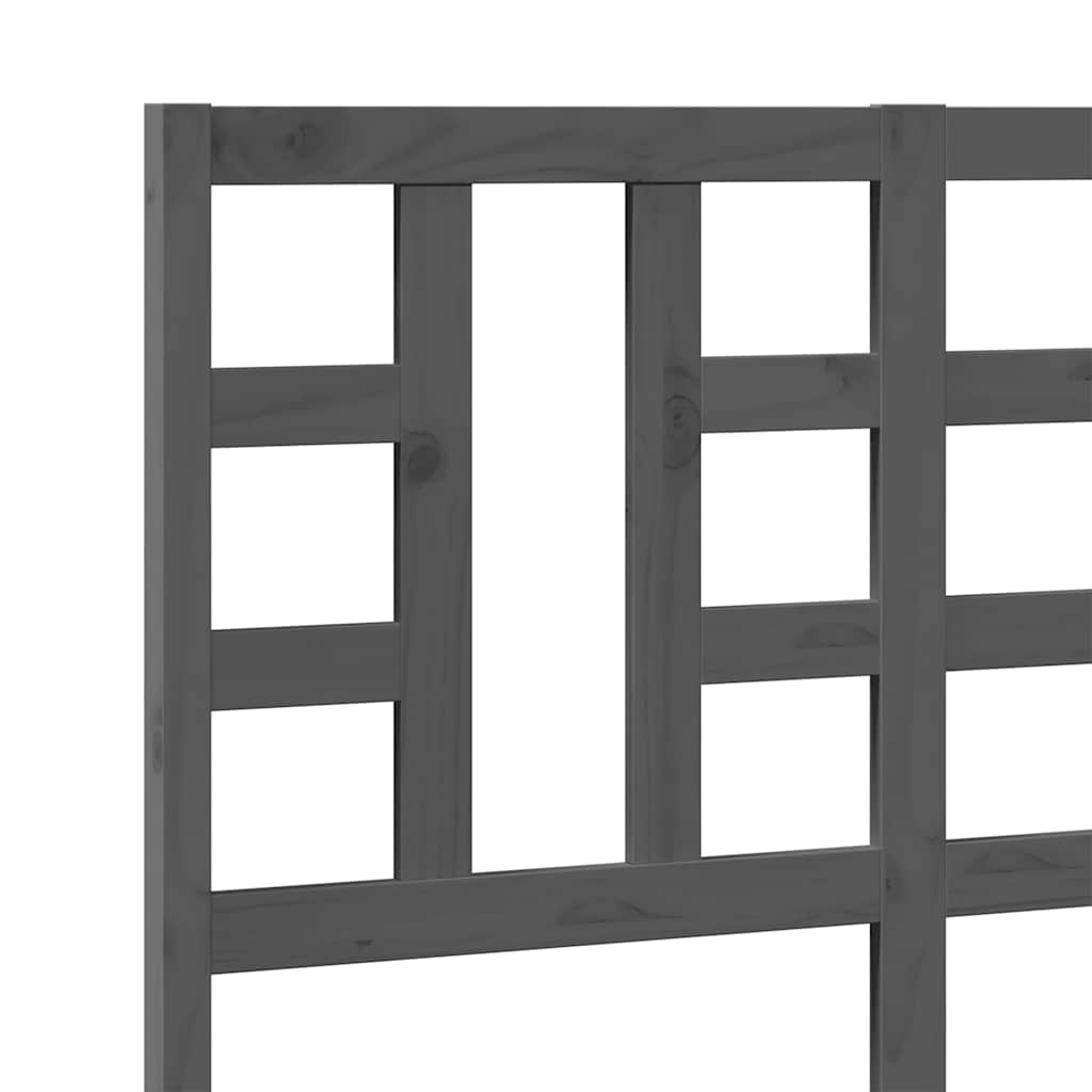 Graues Bettkopfteil 126 x 4 x 100 cm aus massivem Kiefernholz