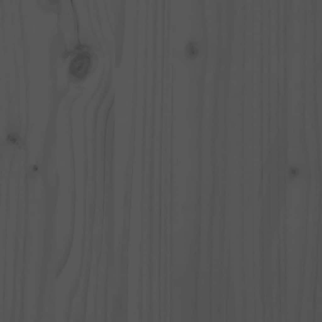 Graues Bettkopfteil 126 x 4 x 100 cm aus massivem Kiefernholz