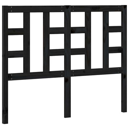 Testiera per Letto Nera 126x4x100 cm in Legno Massello di Pino | homemem39