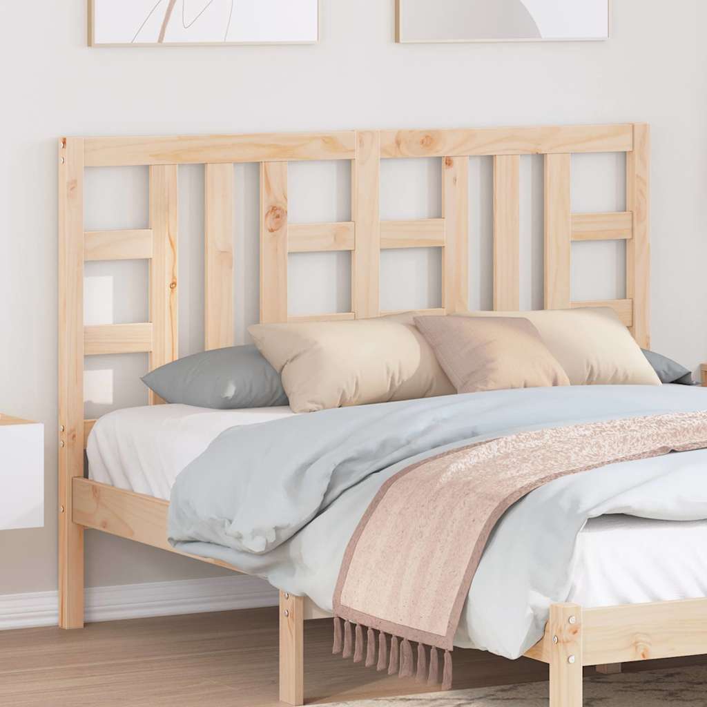 Testiera per Letto 141x4x100 cm in Legno Massello di Pino | homemem39