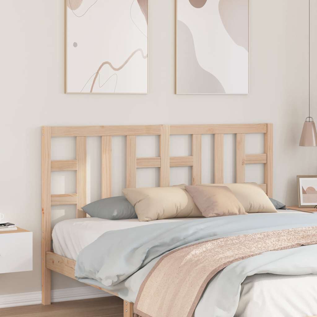 Testiera per Letto 146x4x100 cm in Legno Massello di Pino