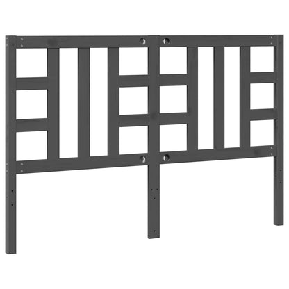 Testiera per Letto Grigia 146x4x100 cm Legno Massello di Pino