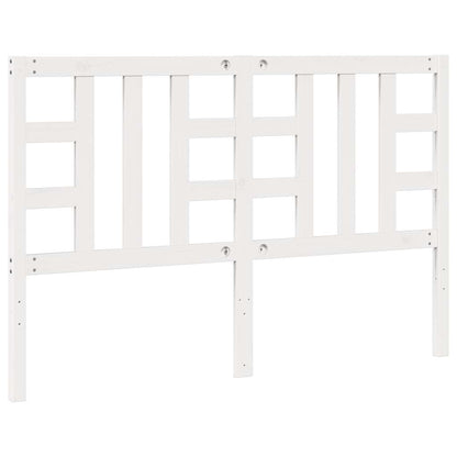 Testiera per Letto Bianca 156x4x100 cm Legno Massello di Pino