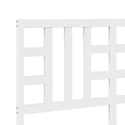 Testiera per Letto Bianca 156x4x100 cm Legno Massello di Pino