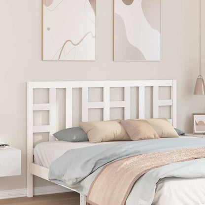 Testiera per Letto Bianca 156x4x100 cm Legno Massello di Pino