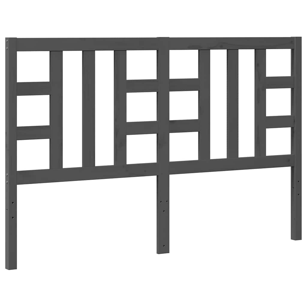 Testiera per Letto Grigia 166x4x100cm in Legno Massello di Pino