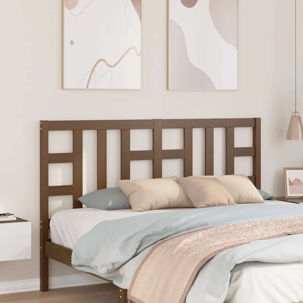 Testiera per Letto Ambra 166x4x100 cm in Legno Massello di Pino | homemem39
