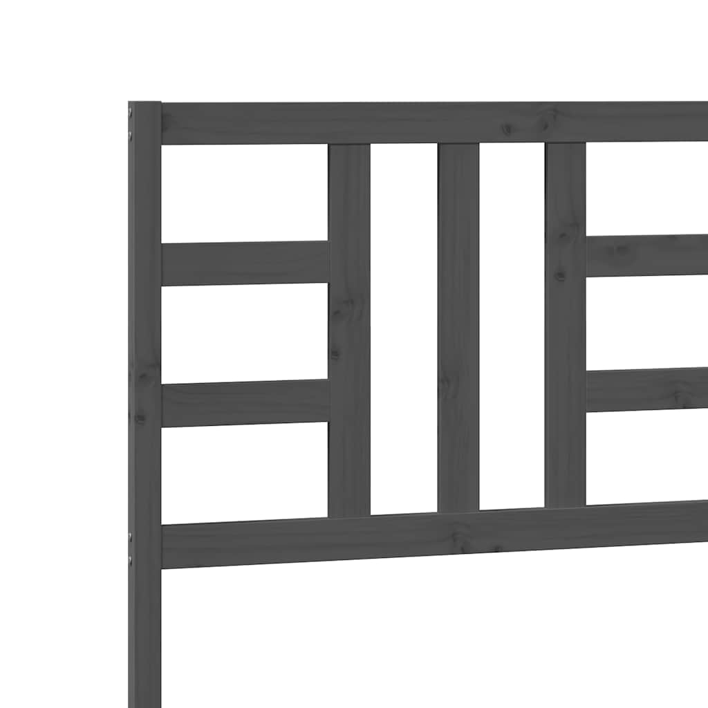 Graues Bettkopfteil 186 x 4 x 100 cm aus massivem Kiefernholz