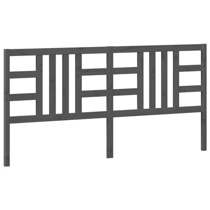 Graues Bettkopfteil 206 x 4 x 100 cm aus massivem Kiefernholz