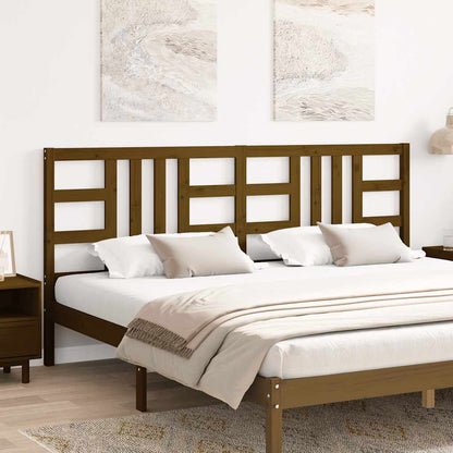 Testiera per Letto Ambra 206x4x100 cm in Legno Massello di Pino