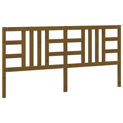 Testiera per Letto Ambra 206x4x100 cm in Legno Massello di Pino