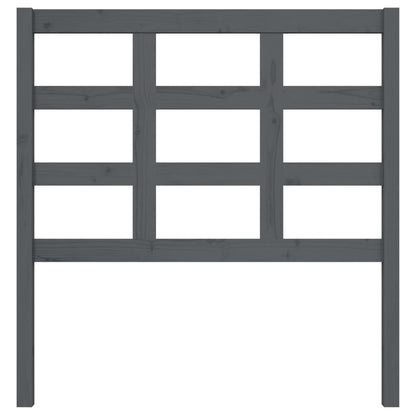 Testiera per Letto Grigia 95,5x4x100 cm Legno Massello di Pino - homemem39