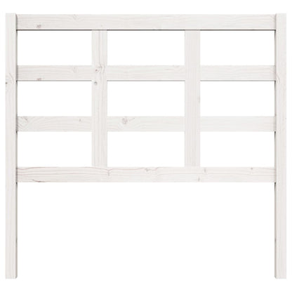 Testiera per Letto Bianca 105,5x4x100 cm Legno Massello di Pino
