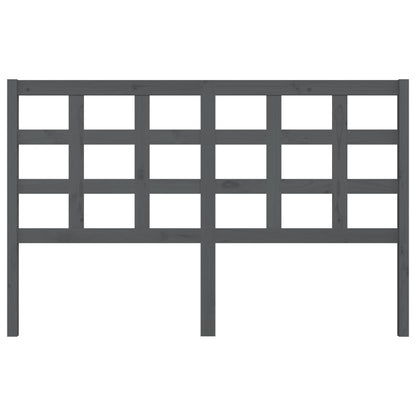 Testiera Letto Grigia 156x4x100 cm in Legno Massello di Pino