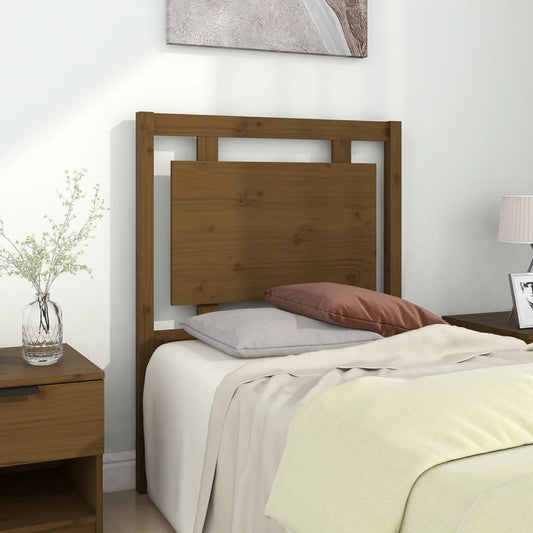 Testiera per Letto ambra 80,5x4x100cm in Legno Massello di Pino
