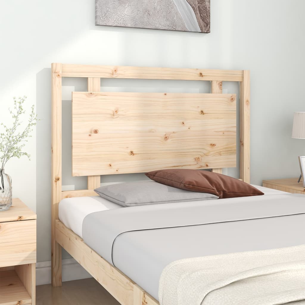 Testiera per Letto 105,5x4x100 cm in Legno Massello di Pino - homemem39