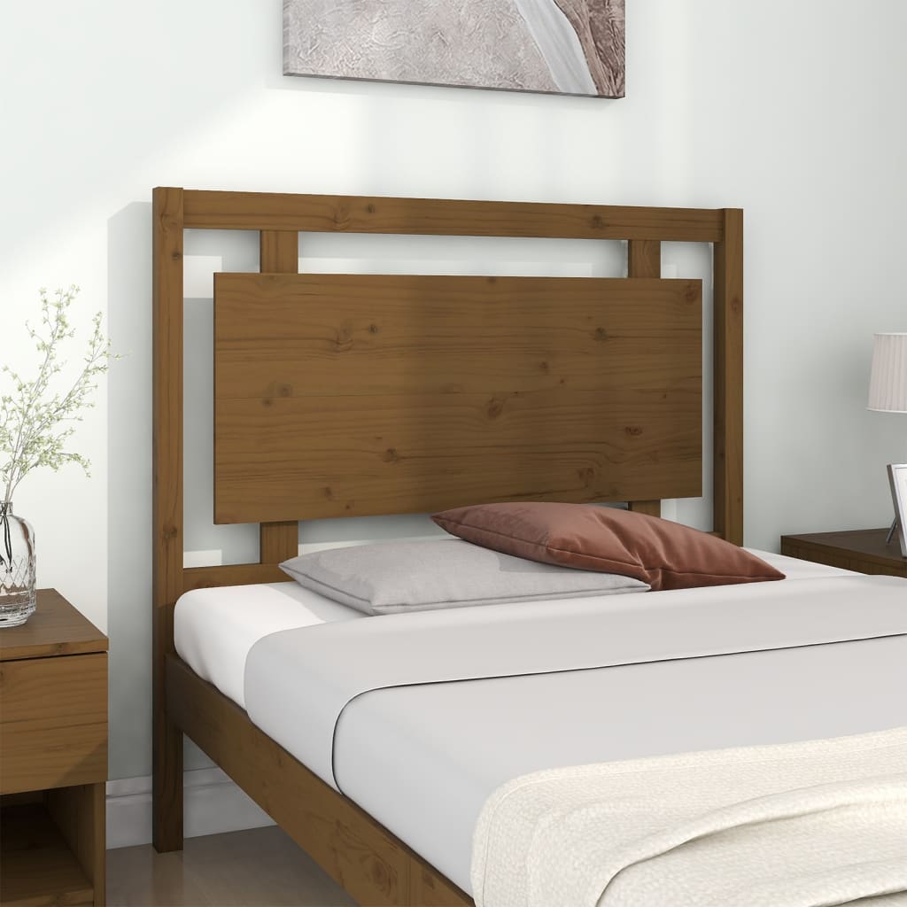 Testiera per Letto ambra 105,5x4x100 cm Legno Massello di Pino - homemem39