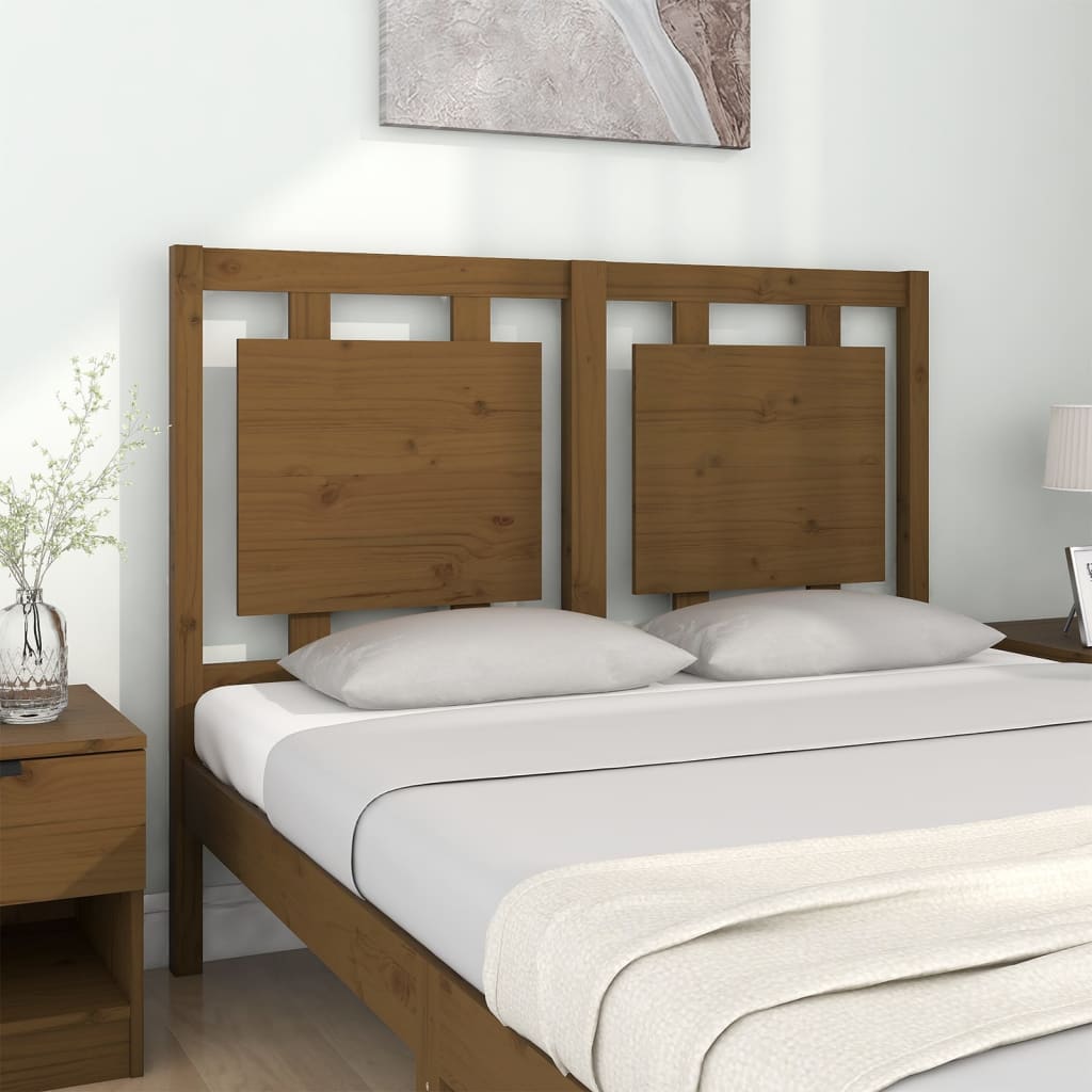 Testiera per Letto ambra 125,5x4x100 cm Legno Massello di Pino - homemem39