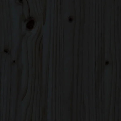 Testiera per Letto Nera 205,5x4x100cm in Legno Massello di Pino - homemem39