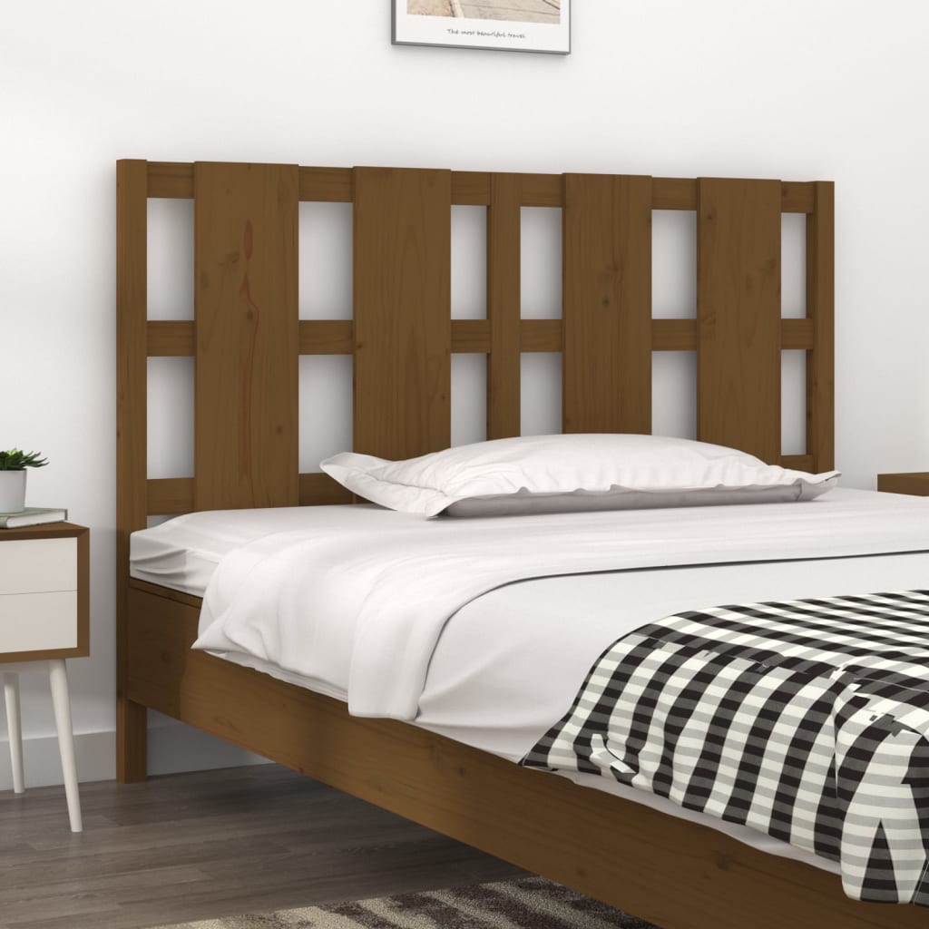 Testiera per Letto ambra 125,5x4x100 cm Legno Massello di Pino - homemem39