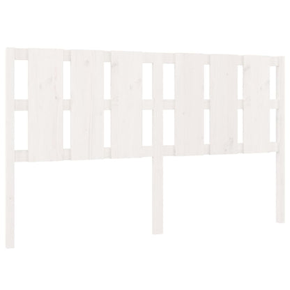 Testiera per Letto Bianca 185,5x4x100 cm Legno Massello di Pino - homemem39