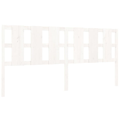 Testiera per Letto Bianca 205,5x4x100 cm Legno Massello di Pino - homemem39