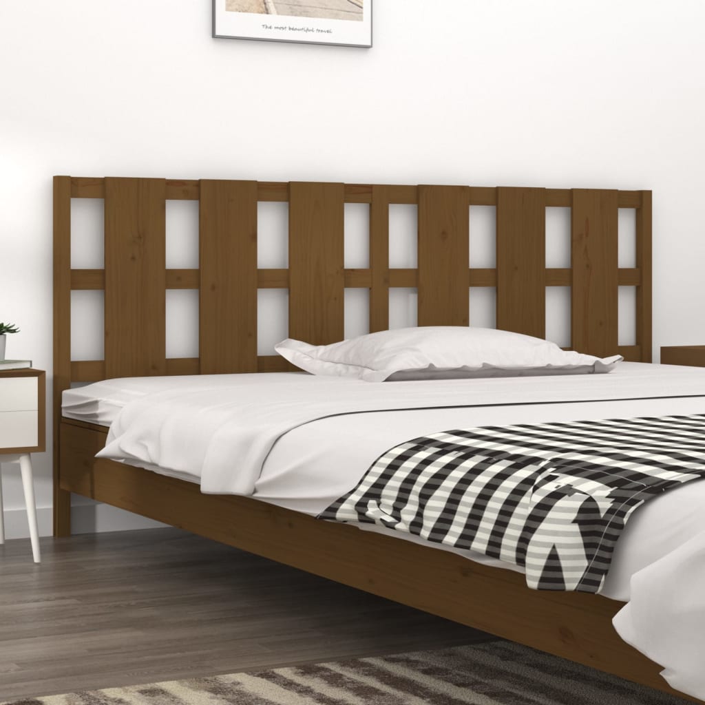 Testiera per Letto ambra 205,5x4x100 cm Legno Massello di Pino - homemem39