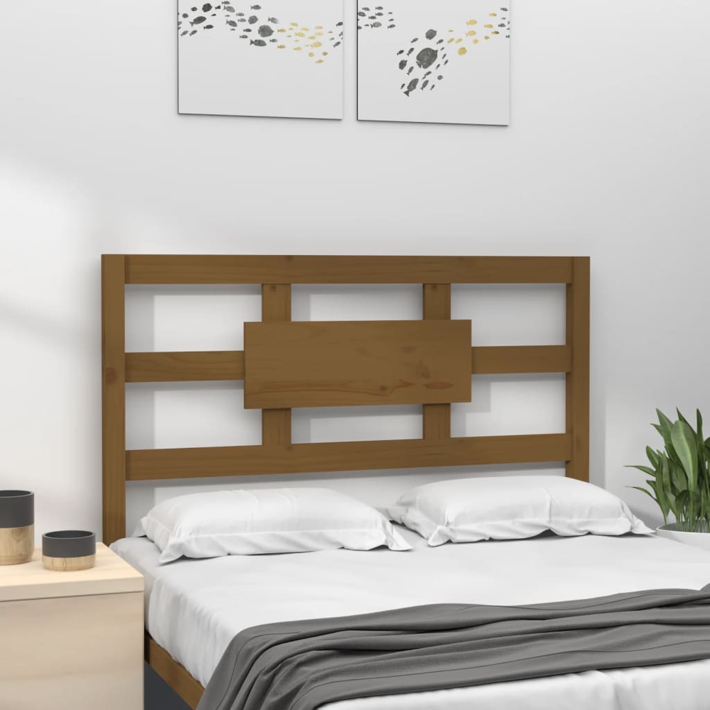 Testiera per Letto ambra 80,5x4x100cm in Legno Massello di Pino - homemem39