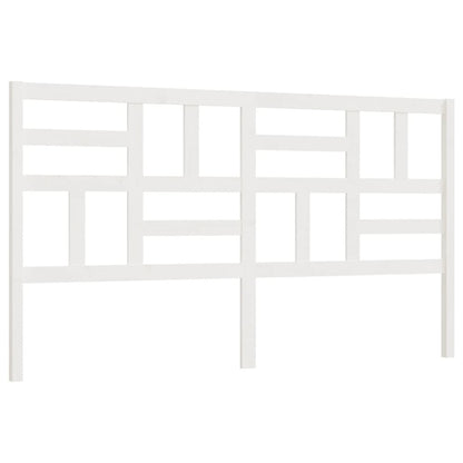 Testiera per Letto Bianca 186x4x104cm in Legno Massello di Pino - homemem39