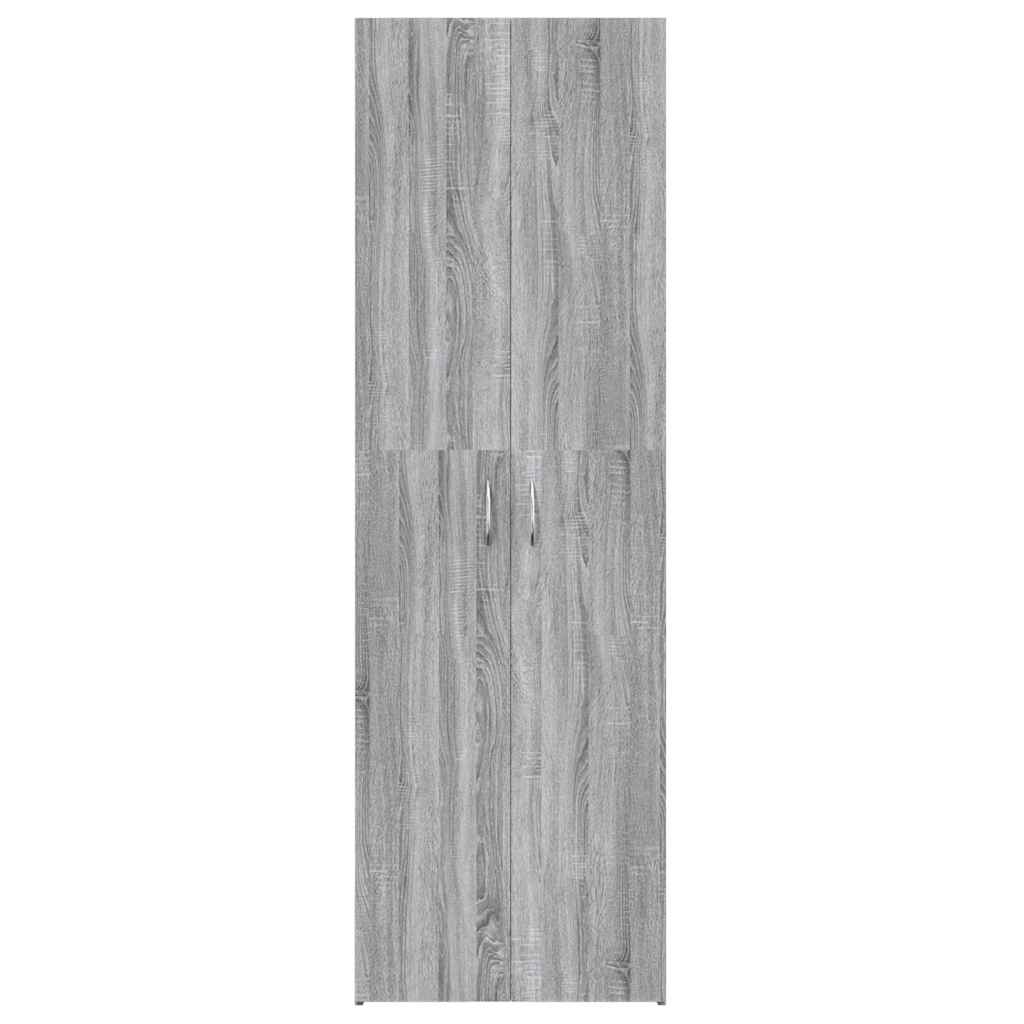 Armadio per Ufficio Grigio Sonoma 60x32x190cm Legno Multistrato