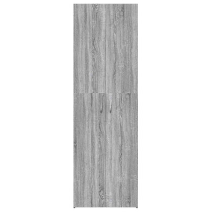 Armadio per Ufficio Grigio Sonoma 60x32x190cm Legno Multistrato