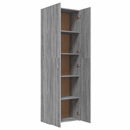 Armadio per Ufficio Grigio Sonoma 60x32x190cm Legno Multistrato