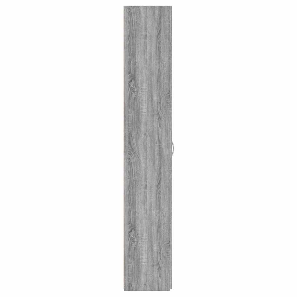 Armadio per Ufficio Grigio Sonoma 60x32x190cm Legno Multistrato