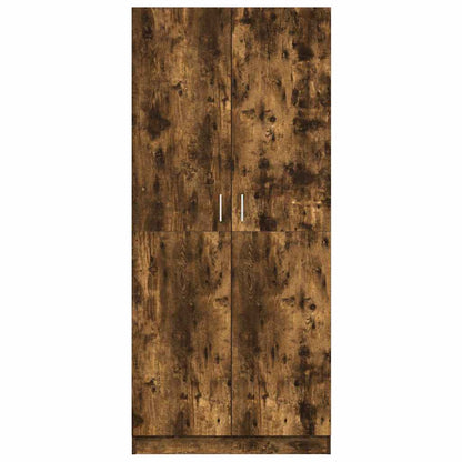 Armadio Rovere Fumo 80x52x180 cm in Legno Multistrato