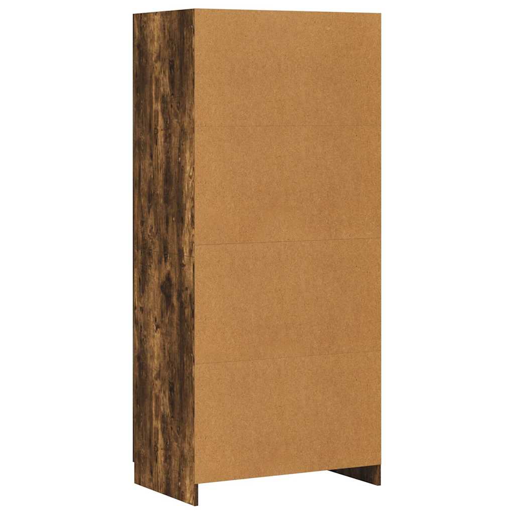 Armadio Rovere Fumo 80x52x180 cm in Legno Multistrato
