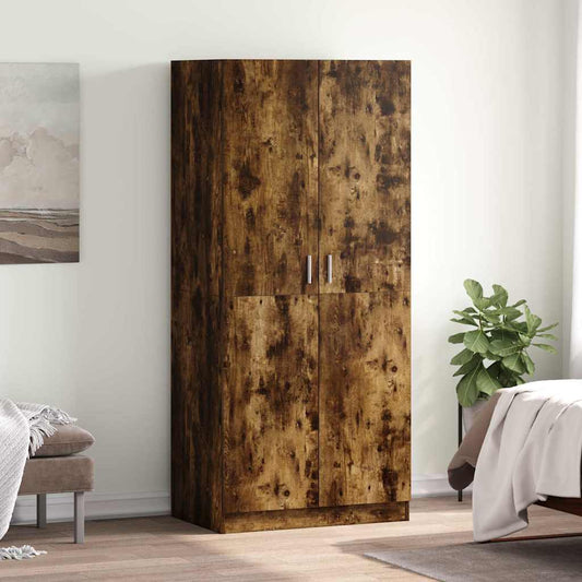 Armadio Rovere Fumo 80x52x180 cm in Legno Multistrato