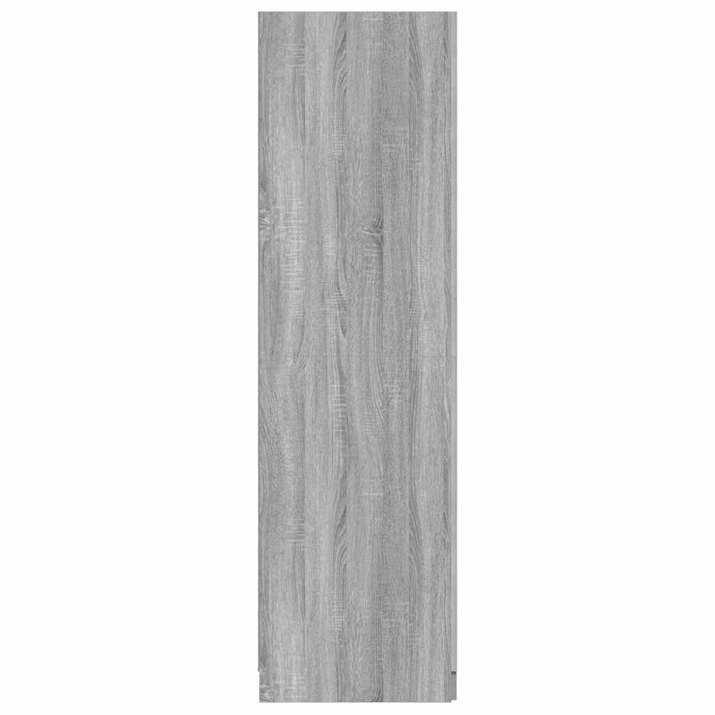 Armadio Grigio Sonoma 80x52x180 cm in Legno Multistrato