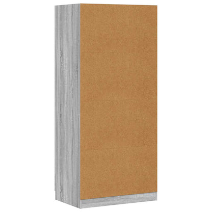 Armadio Grigio Sonoma 80x52x180 cm in Legno Multistrato