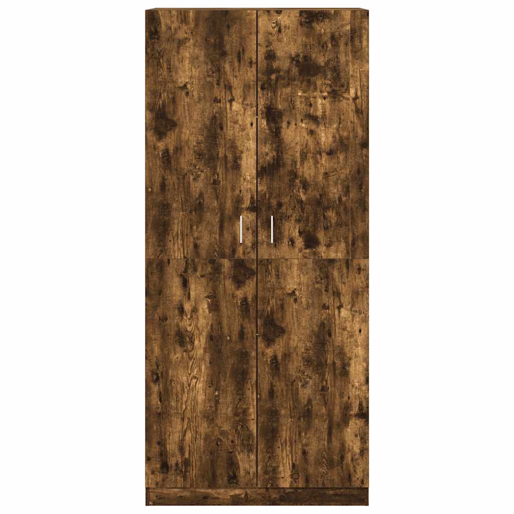 Armadio Rovere Fumo 90x52x200 cm in Legno Multistrato