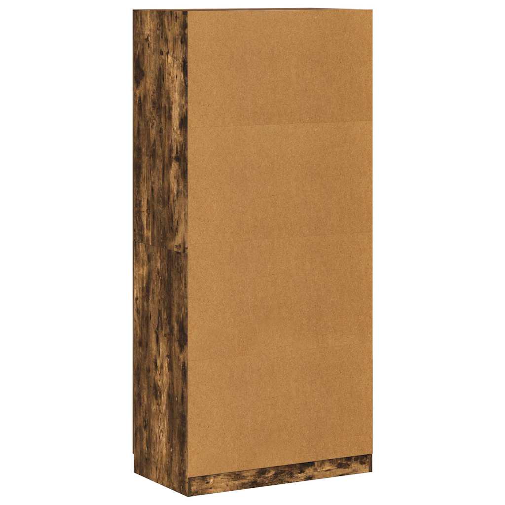 Armadio Rovere Fumo 90x52x200 cm in Legno Multistrato