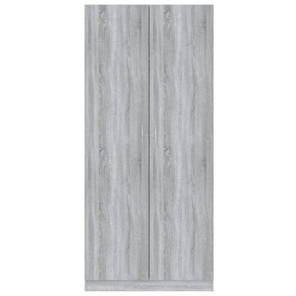 Armadio Grigio Sonoma 90x52x200 cm in Legno Multistrato - homemem39