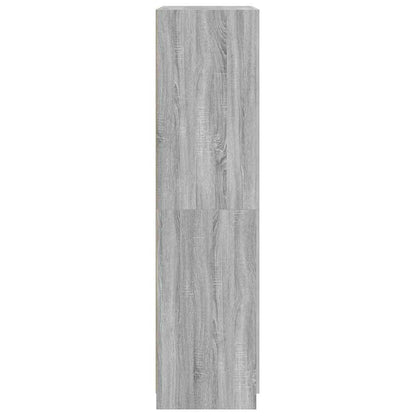Armadio Grigio Sonoma 90x52x200 cm in Legno Multistrato