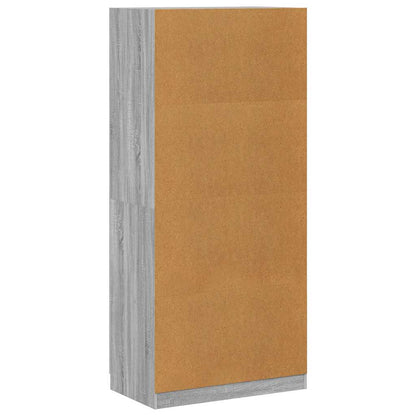 Armadio Grigio Sonoma 90x52x200 cm in Legno Multistrato