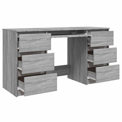 Scrivania Grigio Sonoma 140x50x77 cm in Legno Multistrato - homemem39