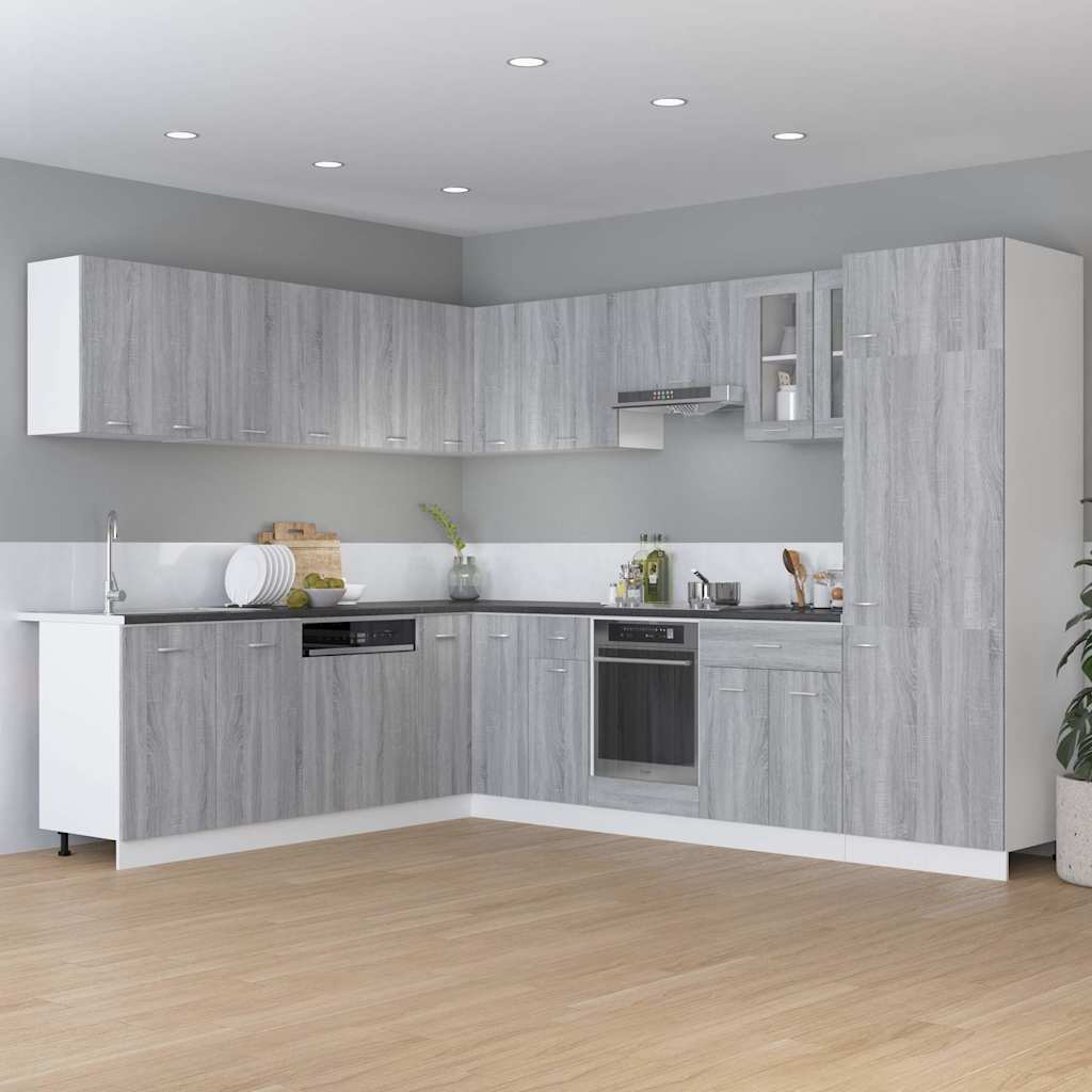 Armadio per Frigo “Lyon” Grigio Sonoma 60x57x207 cm