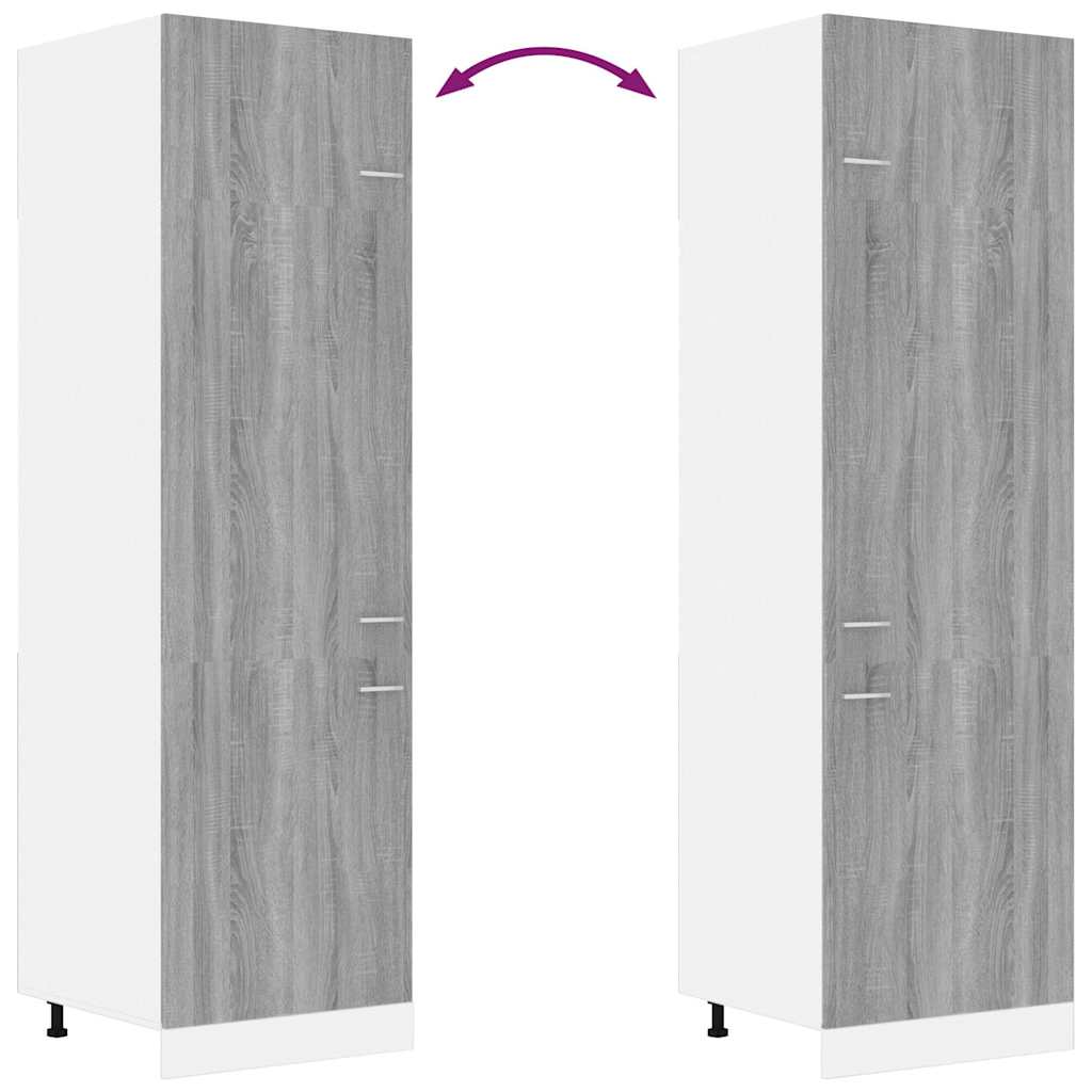 Armadio per Frigo “Lyon” Grigio Sonoma 60x57x207 cm
