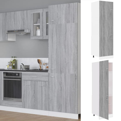 Armadio per Frigo “Lyon” Grigio Sonoma 60x57x207 cm | homemem39